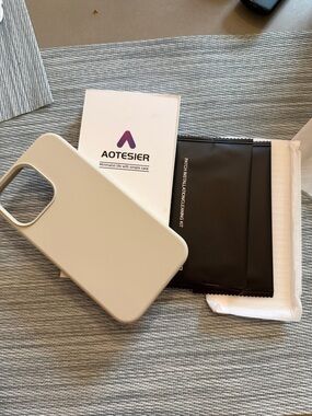 Beige Silicone Phone Case — Soft-Touch Protective Cover